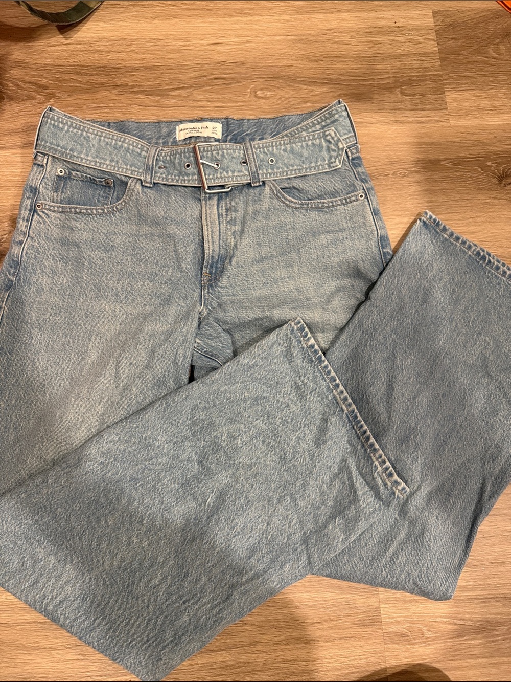 Abercrombie low rise ultra loose jeans